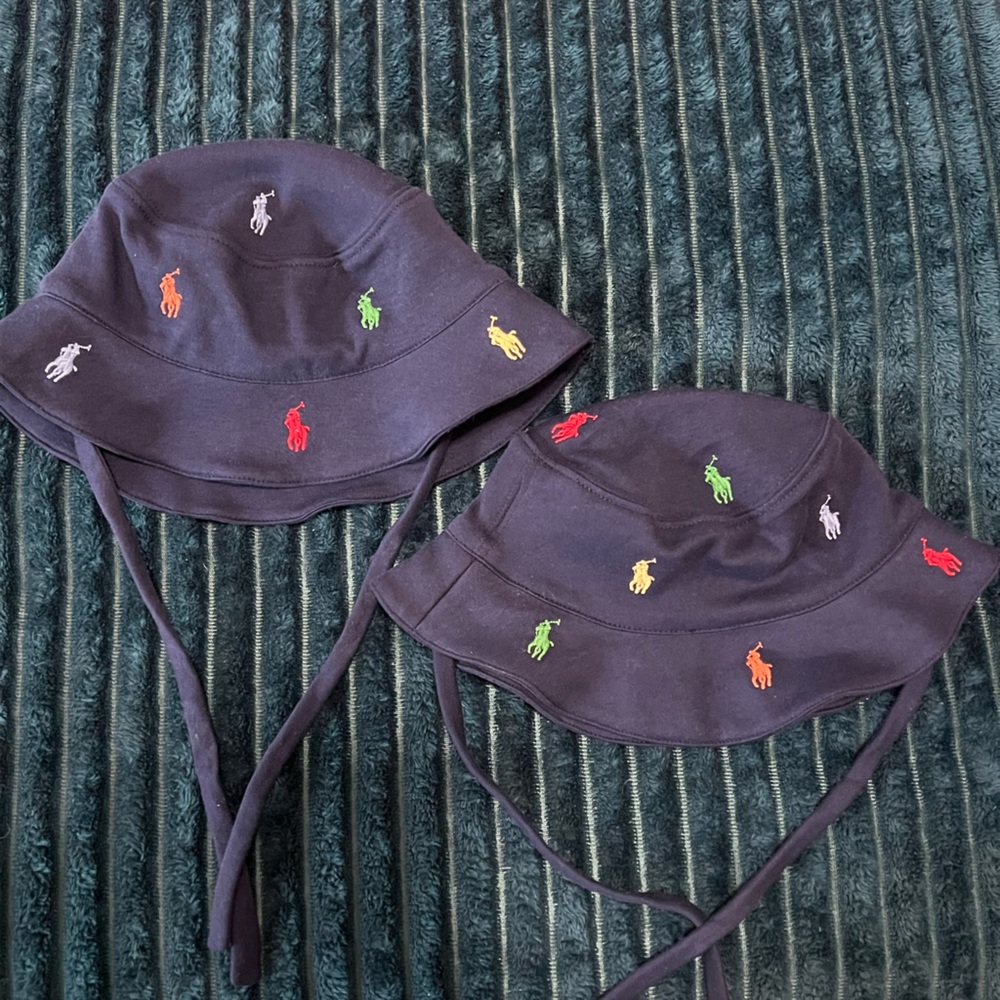 Polo by Ralph Lauren Kids Hats - Navy with Multicolor Embroidery